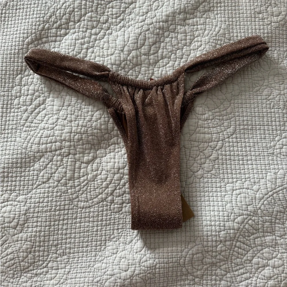SKIMS Glitter Bikini Bottom - Brown